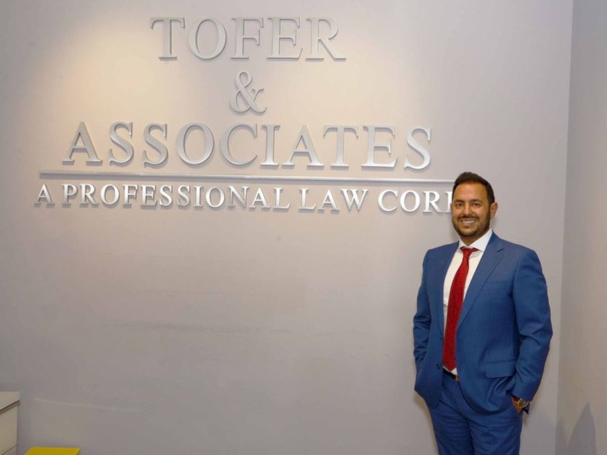 Attorney Alex Tofer at the Tofer & Associates Office