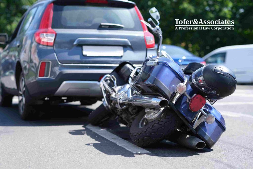 A motorcycle accident in California
