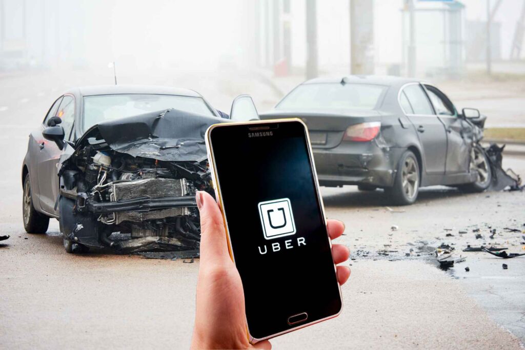 A Uber accident on the road
