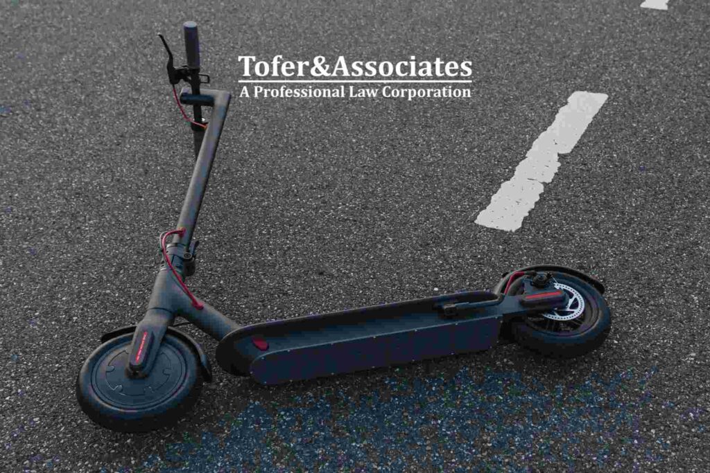 electric scooter after an accident