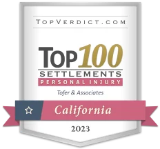 firm badge top 100 personal injury settlements california 2023 tofer & assocciates